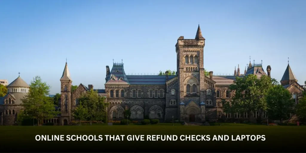 online schools that give refund checks and laptops