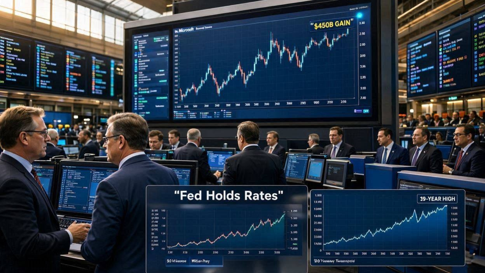 Fed Holds Rates, Microsoft Earnings Lift Markets