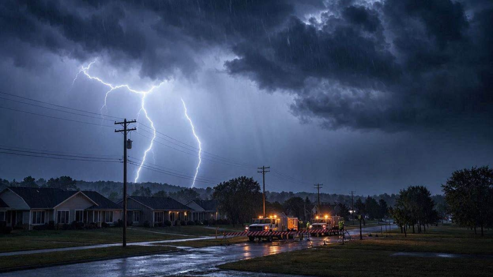 Lightning storm causes widespread power outage across Brandon and Manitoba's Westman region.