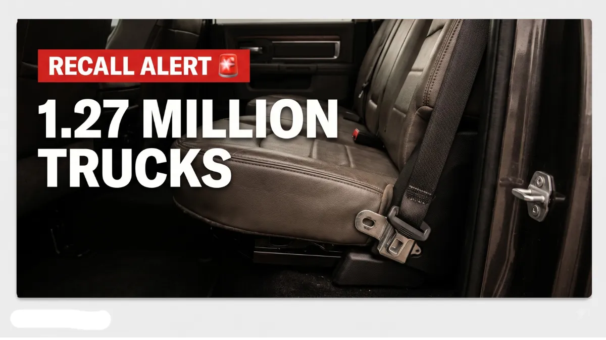 Ram 1500 Recall: 1.27 Million Trucks Pulled Over Seatbelt Defect