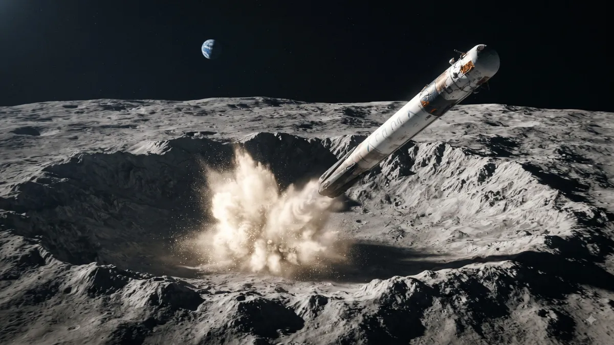 Rare SpaceX Rocket Crash Will Carve New Lunar Crater (1)